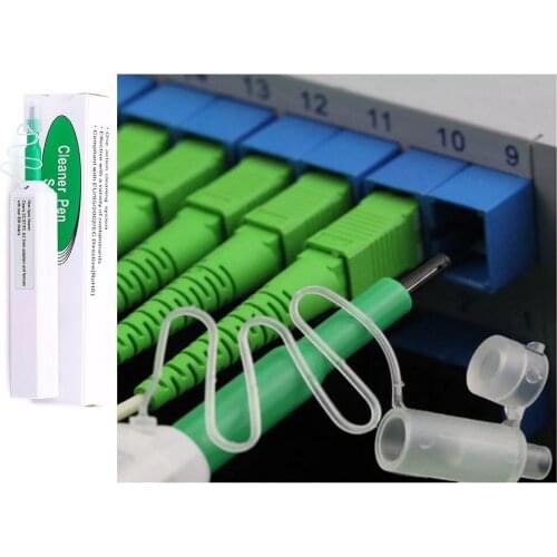 5 unids/caja 800 veces conector de fibra óptica, limpiador de pluma para 2,5mm SC ST y FC conectores de fibra óptica herramienta