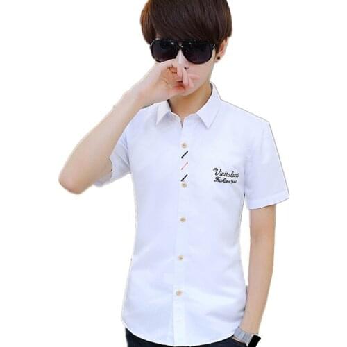 A1293 hot sale 2019 new Summer mens fashion casual short-sleeved shirts cheap wholesale Factory direct sales