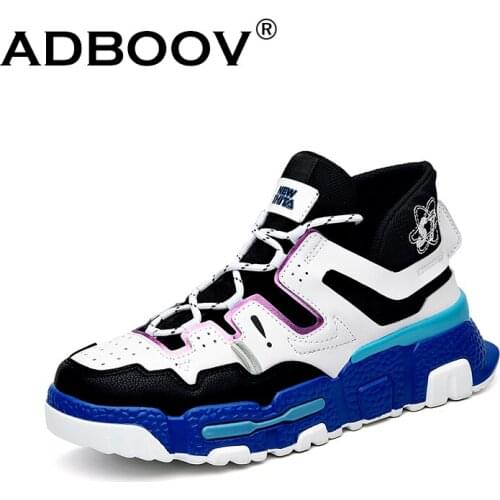 ADBOOV 2019 New Arrivals Women Men Sneakers Mesh High Top Boys Girls Sports Shoes Lace Up Thick Sole Chunky Sneaker