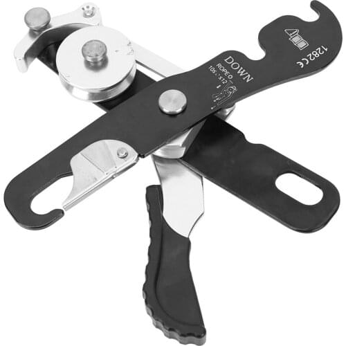 Free Shipping Climbing Descender 150kg Self-braking Stop Rope Clamp Grab Rescue Descender Carabiner Climbing Accessories HOT