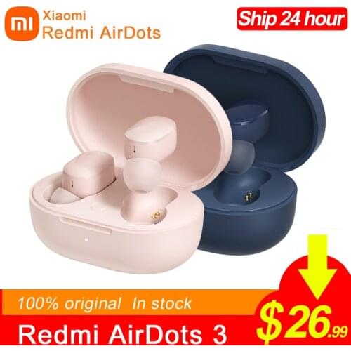 Xiaomi Redmi AirDots 3 True Wireless Bluetooth Eaphone 5.2 aptX Adaptive Stereo Bass with Microphone Handsfree 2S SE Earphones