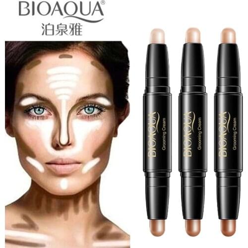 BIOAOUA Double-headed Light Shadow Repair Stick Concealer Fix Makeup Three-dimensional Shadow Highlight Brighten Concealer Pen