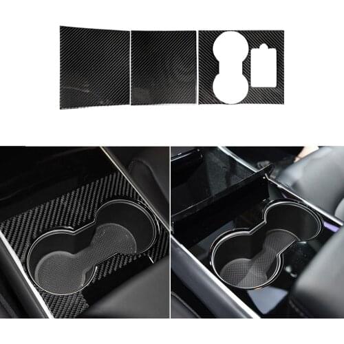 For Tesla Model 3 Car Accessories Carbon Fiber Center Console Sticker Central Control Epoxy Glue Protector Interior Decoration