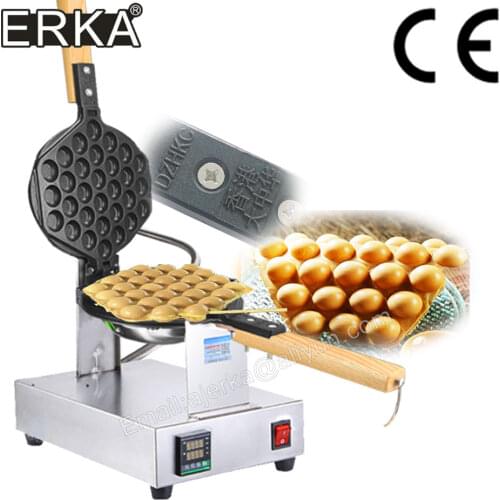 HongKong bubble egg waffle maker directly Commercial electric Non-stick egg waffle machine of heart style puff cake oven