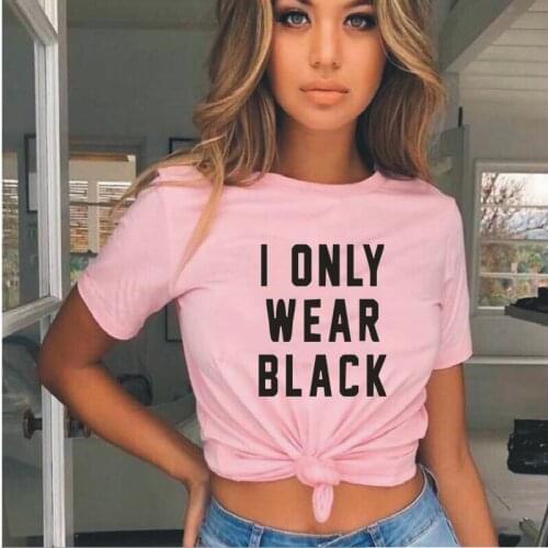 Letter Print T Shirt Women Summer Short Sleeve O-neck Cotton Tshirt Women Top Black White Loose Tee Shirt Femme