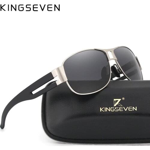 KINGSEVEN Men Classic Brand Sunglasses Luxury Aluminum Polarized Sunglasses EMI Defending Coating Lens Male Driving Shades N7806