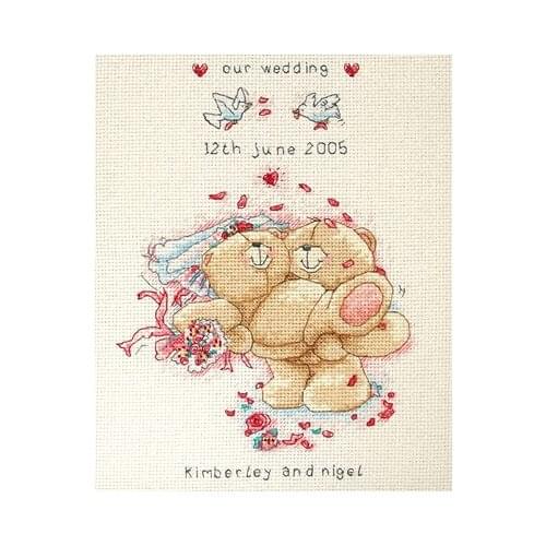 DD Gold Collection Counted Cross Stitch Kit Cross stitch RS cotton with cross stitch ANC-Andrew Bear Wedding
