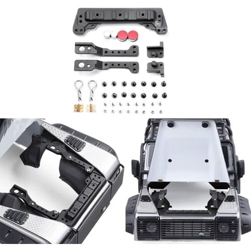 Metal bootable cover kit engine compartment bracket machine cover hinge magnet car shell column for Traxxas TRX-4 TRX4 Defender