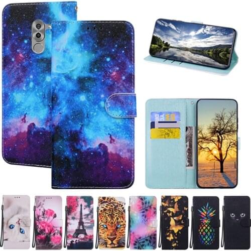 Leather Case For Huawei Honor 6X Case Cute Cat Flower TPU Phone Case For Huawei Honor 6X Honor6x 6 X Flip Case Bumper fundas