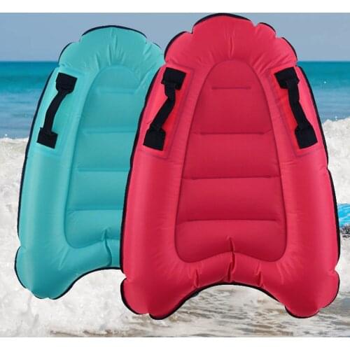 Summer Outdoor Portable Inflatable Surfboard Solid Color Buoy Kickboard Kids Safe Sea Surfing Board Water Sports Accessories