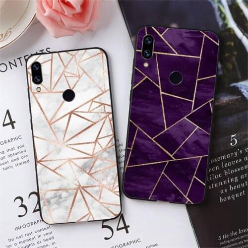 Marble geometric segmentation Phone Case For Xiaomi Redmi note 7 8 9 pro 8T 9A 9S Mi Note 10 Lite pro