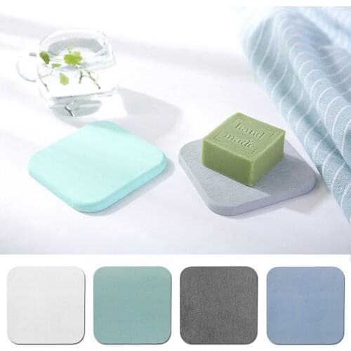 New Soap Holder Quick Dry Diatomite Pad Water Absorption Non-slip Deodorant Cup Mat Soap Mat Portable Kitchen Bathroom Soap Dish
