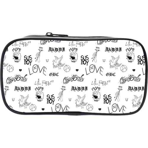 Lil Peep Pencil Case Girl Cosmetic Bag Mochila Boy Pencil Box 3D Print Zipper Bag Kids Back To School Gifts School Supplies