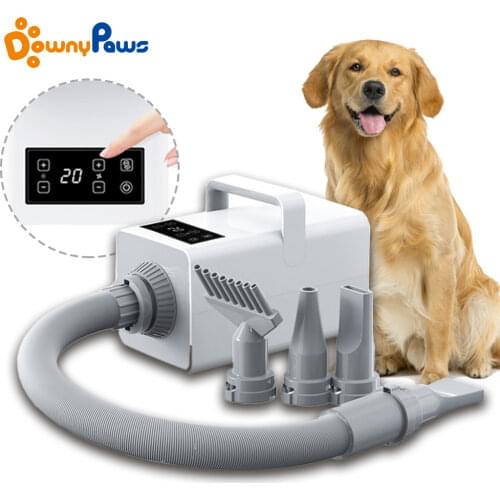Professional LCD Pet Dog Dryer Cat Grooming Negative Ion Blower Hot Wind Heater Adjustable Blow-dryer Force Hair Dryer For Dogs
