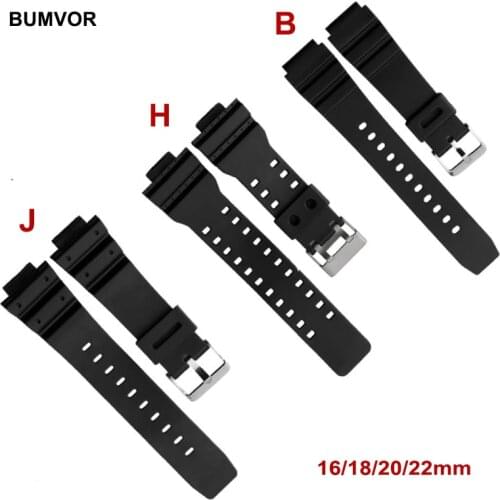 For Casio Electronic Sport Watch Strap 16mm 18mm 20mm 22mm Rubber Watchband for Casio G Shock Watch Silicone Wristband