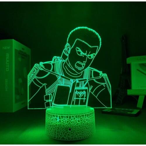 3d Light Anime Lamp Attack on Titan 4 Connie Springer Figure for Bedroom Decor Night Light Kids Birthday Gift Shingeki No Kyojin