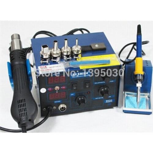 Saike 952D 2 In 1 Heat Gun + Soldering Station 220V/110V Hot air gun Soldering Iron rework
