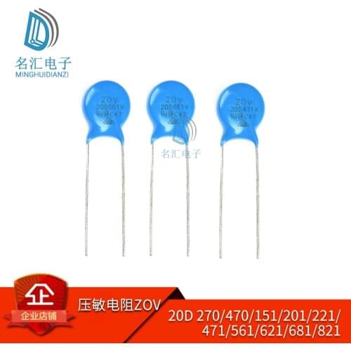 Varistors ZOV 20K 20D 680/101/201/241/391/471/511/561/621/681/102K