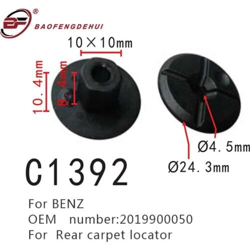 Interior Buckle Positioning Car Fastener For Mercedes-Benz R129 W124 W140 W201 W202 W210 2019900050 Rear Carpet Locator
