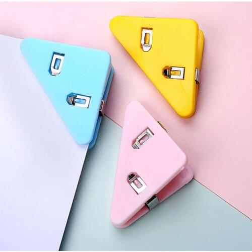 Fromthenon Color Triangle Paper Clips Scrapbooking Albums Menus Folders Corner Protectors Notebook File Clip Protect Book Corner