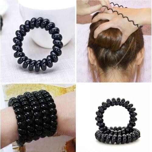 3PCS Women Girl Headband Telephone Cord Ponytail Holders Hair Ring Scrunchies For Girl Rubber Band Hair Tie Elastic Hair Band