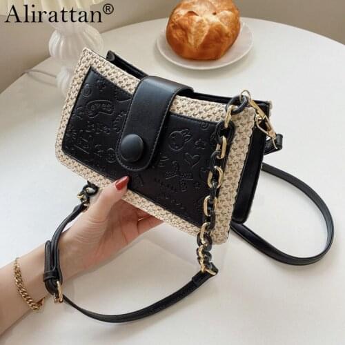 Cartoon Pictures High Quality PU Leather Crossbody Bags For Women 2021 Summer Fashion Casual Brand Ladies Handbag Shoulder Bag
