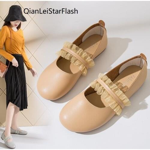 Spring Autumn Women Flats Mesh Mary Janes Shoes Girls Princess Shoes Shallow Comfortable Girls Shoes Cute Slip on Shoes