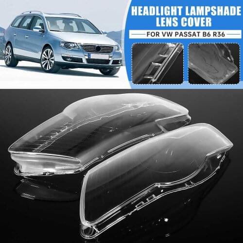 1 Pair Lampshade Car Headlight Headlamp Waterproof Cover Lens Lamp Hoods for Volkswagen for VW Passat Magotan B6 R36 2006-2011