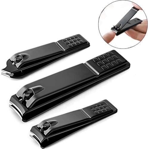 Dropshipping 3Pcs Nail Clippers Set Stainless Steel Nail Cippers Slant Edge Toenail Clipper Cutter SMJ