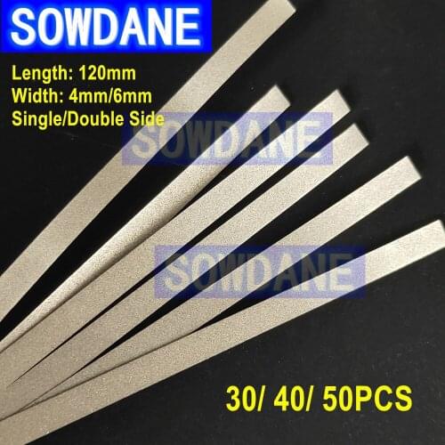 30/40/50PCS Dental Metal Polishing Stick Strip Alumina-Plated Sanding Surface Single/Double Side Dentist Whitening Materials