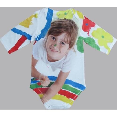 5pcs/Lot DIY Sublimation Baby jumpsuit-long/Short sleeve T-shirt For Heat Thermal Transfer Press Crafts Infant conjoined clothes