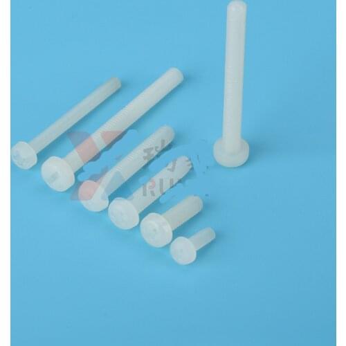 50pcs M2 M2.5 M3 M4 M5 M6 M8 x 6-25mm Nylon screw Plastic screw/diy toy accessories/technology model parts/baby toys