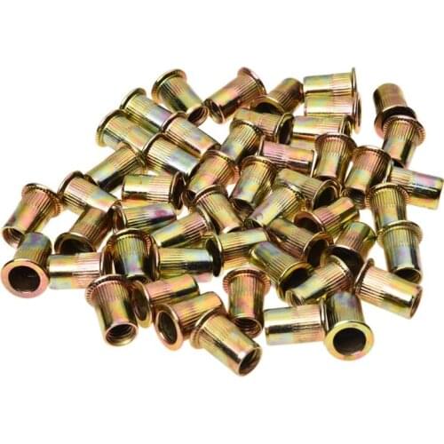 50 PCS Flat Head Rivet Nut Furniture Decoration Instrument (M8)