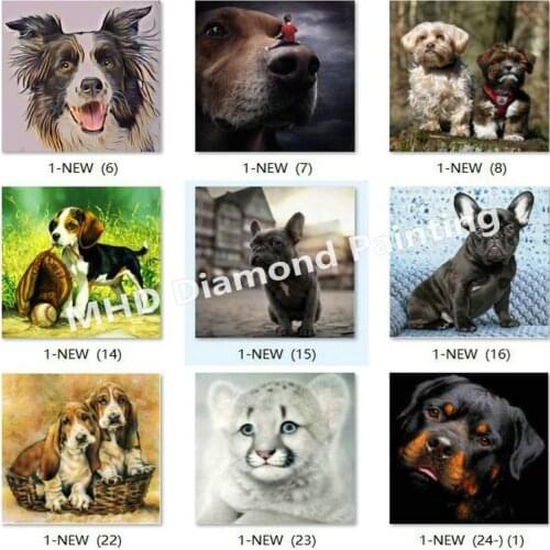 Dog 5D Diamond Mosaic Handmade Diamond Painting Cross Stitch Full Diamond Embroidery Animals Patterns Rhinestones Arts Christmas