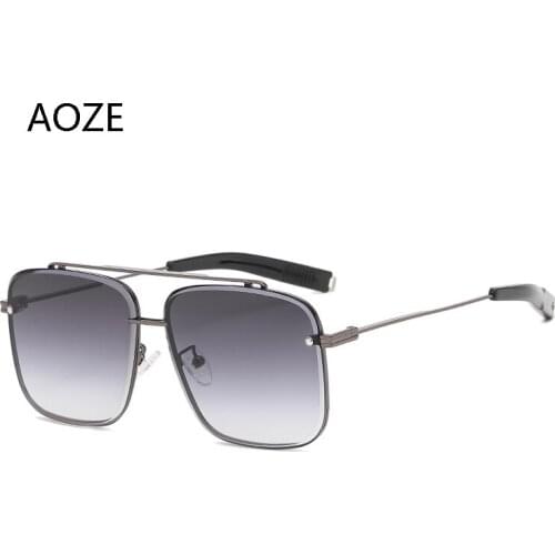 AOZE 2021 Fashion Classic Style Gradient Pilot Sunglasses Cool Men Vintage Brand Design Sun Glasses UV400 Oculos De Sol UV400