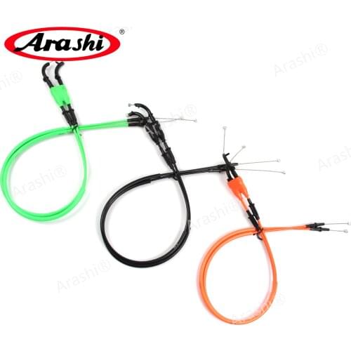 Arashi Motorcycle Accelerator Throttle Cables Lines for KAWASAKI ZX-6R 2009 2010 2011 2012 2013 2014 2015 2016 ZX6R Ninja 1 Pair