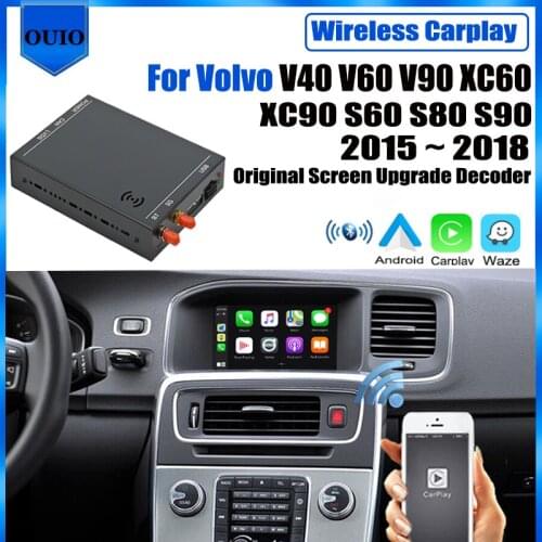 Wireless Android AUTO Mirror Apple carplay interface for Volvo V40 V60 V90 XC60 XC90 S60 S80 S90 Backup camera carlife
