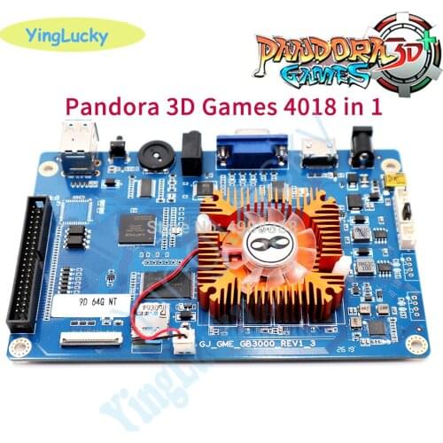 Free Shipping Pandora box 3D 4018 en 1 Retro Arcade juegos PCB 160 * 3D juegos HDMI VGA salida placa base soporte Añadir juegos