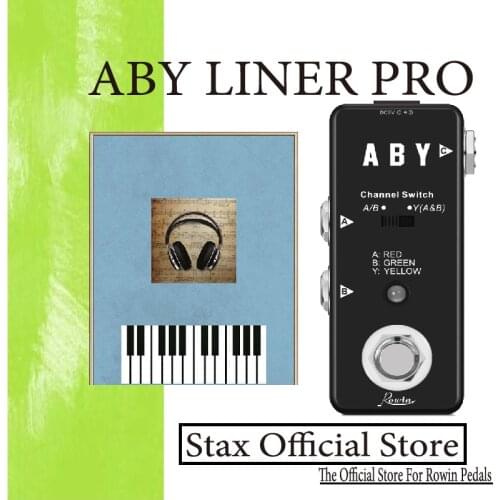 Rowin LEF-330 ABY Switcher Box Guitar Pedal ABY Line Selector Audio Channel Swith Combine Effect Pedal Guitar Accessories