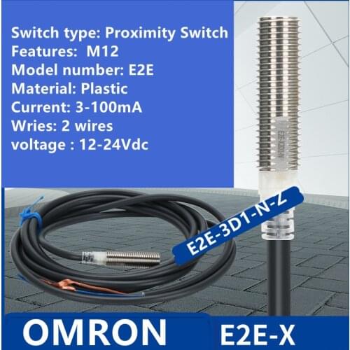 Proximity Switch M12 2 Wires Switch 12-24VDC Sensor E2E-X3D1-N-Z Omron Orignal
