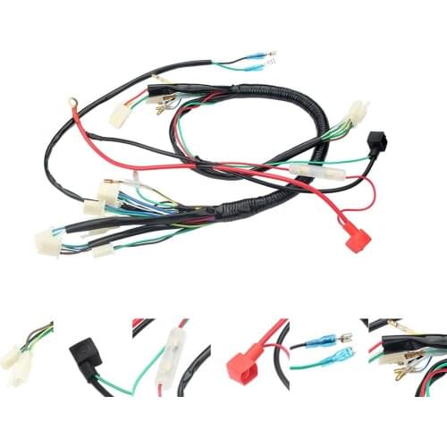 For Motorcycle ATV Quad Pit Bike Buggy Go Kart 50cc 70cc 90cc 110cc 125cc 1 Set Electrics Wiring Harness CDI Stroke 6 Coil