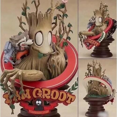 Rocket Raccoon & Lam Groot TreeMan Action Figure Toys 16cm