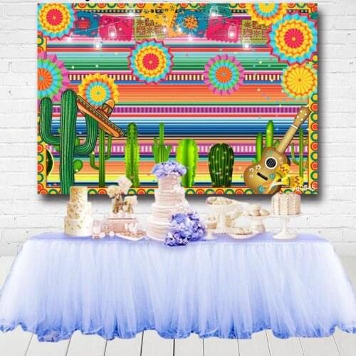 Mexican Party Photography Background Fiesta Theme Birthday Banner Photo Backdrop Party Event Decoration Supplies Custom