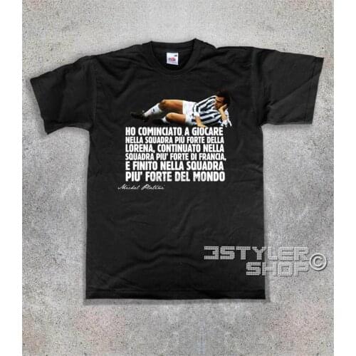 T-Shirt Michel Platini Industrial Trapattoni Del Piero Heroes Bianconeri Vintage