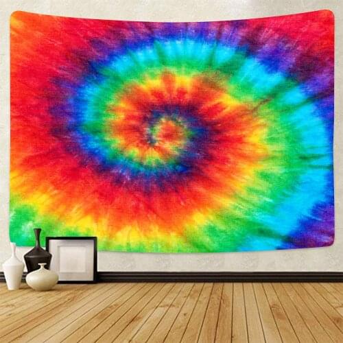 Tie Dye Tapestry Rainbow Wall Hanging Spiral Swirling Wall Tapestry for Bedroom Aesthetic Colorful Room Decor Tapestries