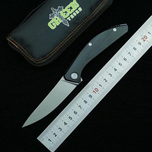 Green thorn SIGMA folding knife D2 blade titanium + G10 handle outdoor camping survival kitchen knife art EDC utility knife