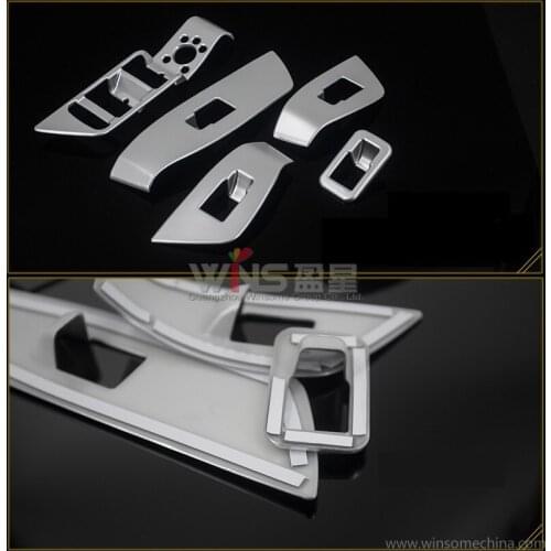 Window Glass Switch Button Trim Cover For Audi A4 2016 Interior Moulding Chrome Car Styling Accessories