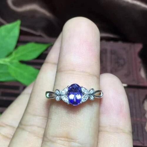Tanzanite Ring Natural And Real Tanzanite Ring luxury ring Free shipping gemstone 925 sterling silver Ring