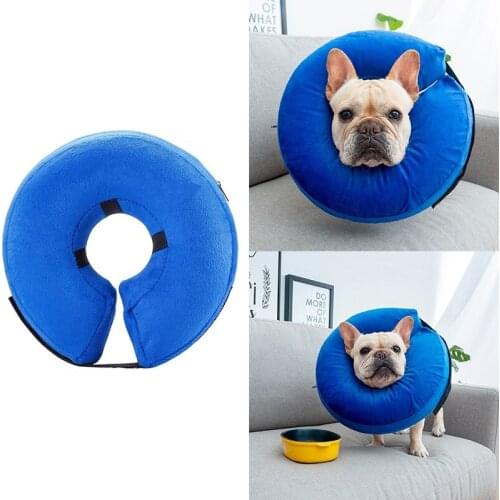 Best Soft Pet Postoperative Recovery Collar Not Block Vision E-Collar - Protective Inflatable Collar for Dogs and Cats