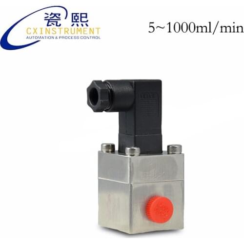 Micro Liquid flow sensor with 5~1000 ml/min Test range All stainless steel Material 0.2% Accuracy Low flow measurement